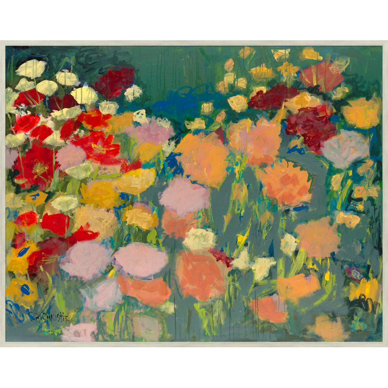 Sorbet Hued Floral Orbs Painting
