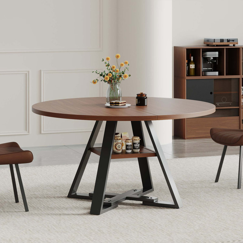 Table de salle à manger de luxe en bois massif, facile à assembler