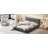 Queen Size Upholstered Platform Bed With Thick Fabric