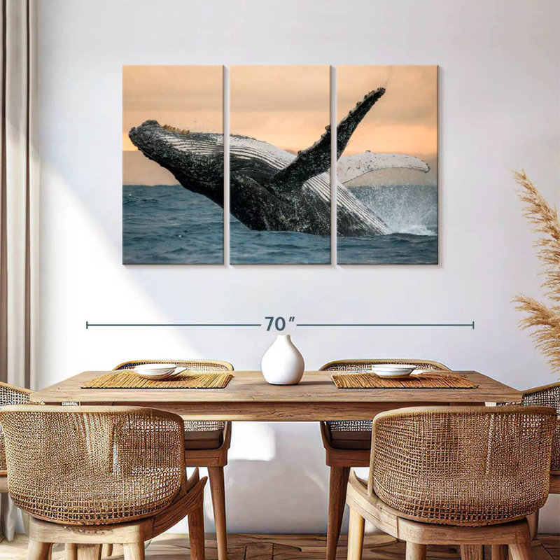 Brampt Humpback Whale Toss, 36" H x 57" W