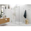 Illume 49 in. x 40.5 in. x 78 in. 90-degree Fully Frameless Wall Hinged Glass Shower Enclosure-1273242542
