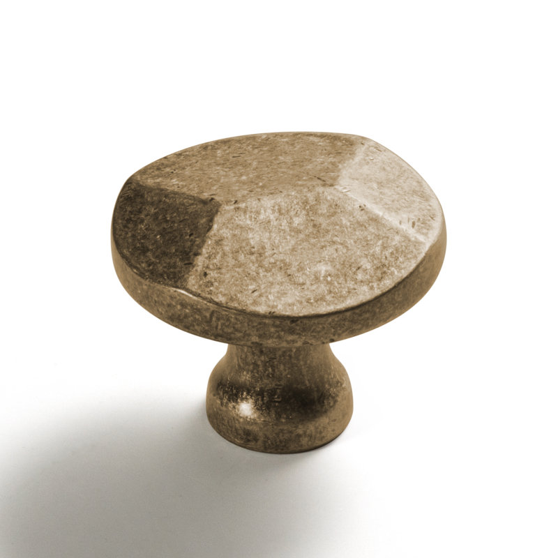 1.3'' Diameter Mushroom Knob Multipack, Antique Brass