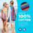 Brookson Multi-Color Royal Stripe Beach Towels | Absorbent Pool Towels 30"x60" (Set of 24)
