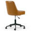 Chaise de bureau pivotante en similicuir brun clair
