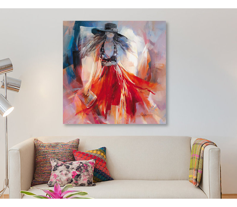 «Summer Dress I», reproduction sur toile, H 12 po x l 12 po x P 0,75 po, Toile tendue, Pas de tapis