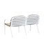 S 3 pièces Patio - Cadre blanc, coussins, 2 fauteuils club et 1, revêtement respirant, rouille, agencement pour utilisation en polypropylène assorti, décoloré-1467646351-1467646346