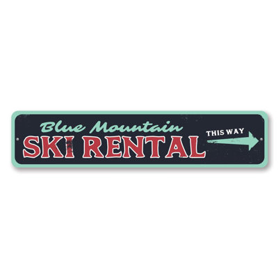 Ski Rental Custom Aluminum Sign