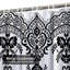 Rideau de douche imperméable à motif floral avec 12 crochets-1857105258