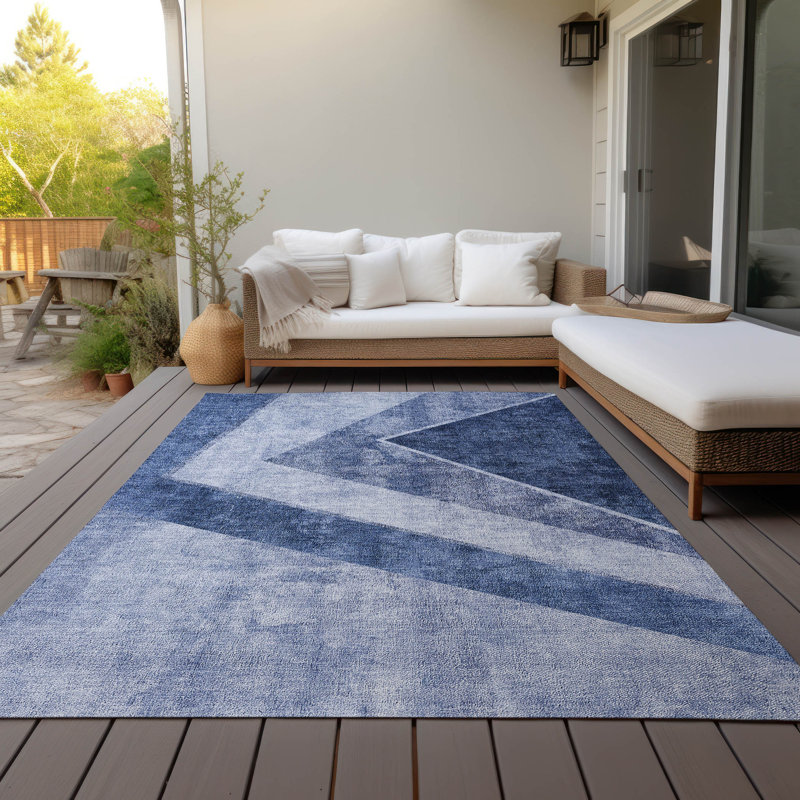 Tapis intérieur / extérieur avec envers antidérapant Berthine, Rectangle 5 pi x 7 pi 6 po