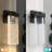 2-Pack Outdoor Wall Light Fixture, Weatherproof LED Wall Sconce With Bubble Crystal And Light Sensor - 12W Per Lamp
