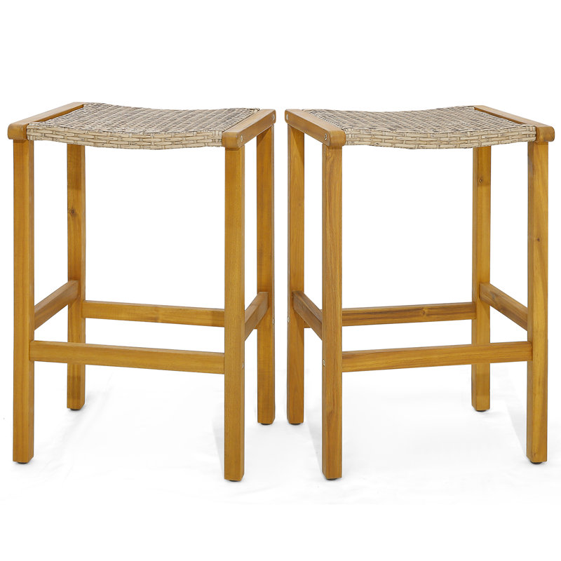 Tabouret d'extérieur Paytin Acacia, L 71 po x L 84 po