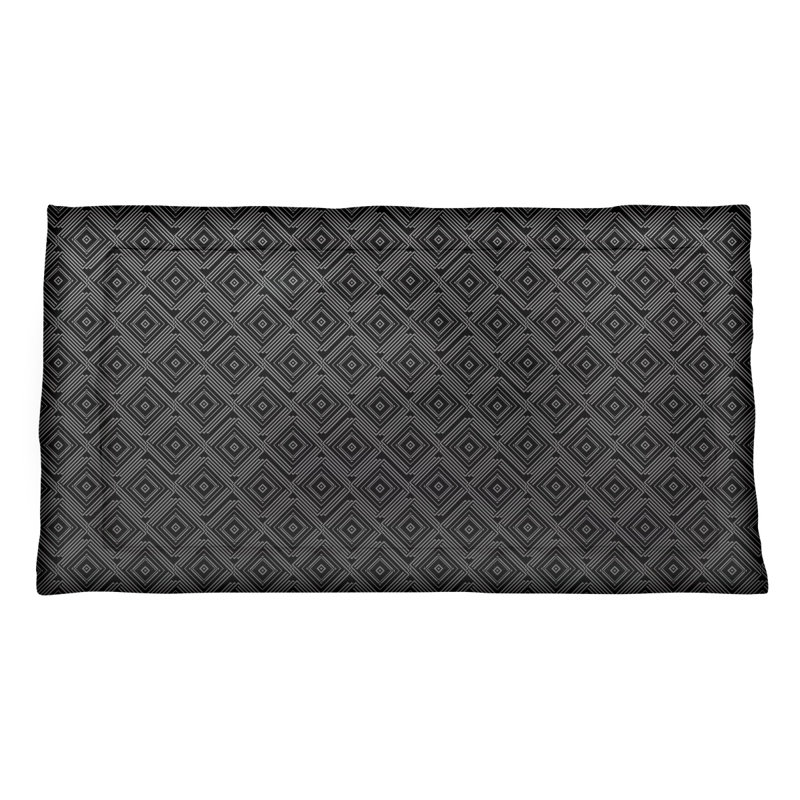 Taie décorative Katelyn Elizabeth, Simple standard, Microfibre, Noir