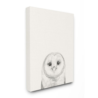 " Owl Portrait Gray " by Victoria Borges