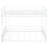 White Full Xl Over Queen Bunk Bed, Easy Assembly, Metal Slats, Space - Saving Solution Heavy Duty And Rust Proof, Guardrails For ,