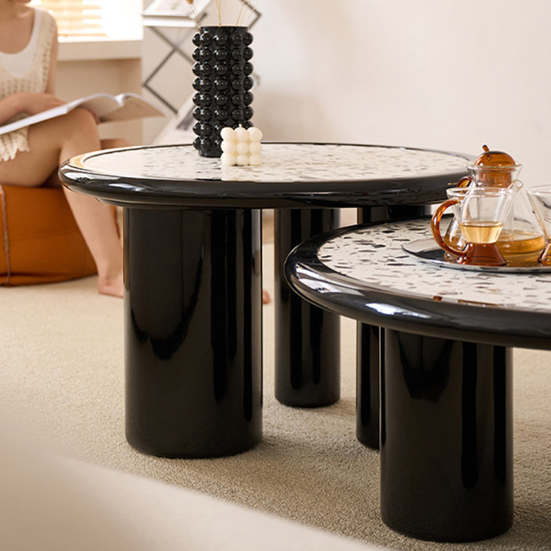 Minimalist Coffee Table with Terrazzo Top