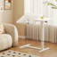 Bureau de chevet au-dessus du lit, support mobile pour ordinateur portable, table de chevet inclinable avec roulettes, table de chevet à plateau réglable en hauteur pour canapé de lit pour ordinateur portable, blanc-527173457