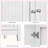 Cabinets, Off-White Double Door Storage Buffet - Modern Freestanding with Soft-Closing Doors for Living Room Kitchen Bathroom | MDF | Living Room