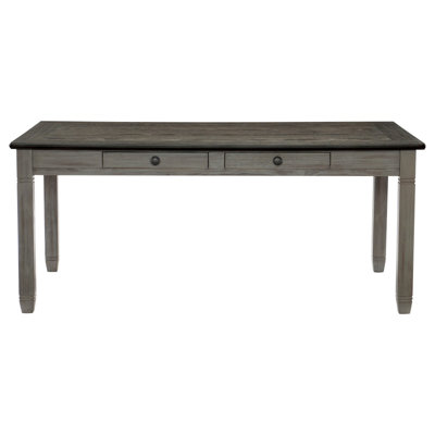 Casual Dining Two-Tone Finish Dining Table Of 6 Drawers Rectangular Shape Wooden Furniture
