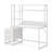 55 Inches White Computer Desk With Hutch, 2 Drawers & Open Shelves – Modern Home Office Desk For Study And Gaming-2018917395