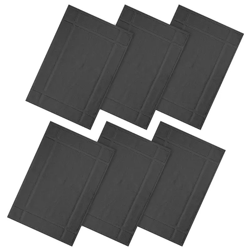 Tapis de bain 100% coton 1350 g / m² pour plancher de salle de bain, gris, L 24 po x L 17 po
