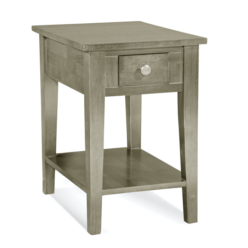 South Hampton Solid Wood End Table, Greystone
