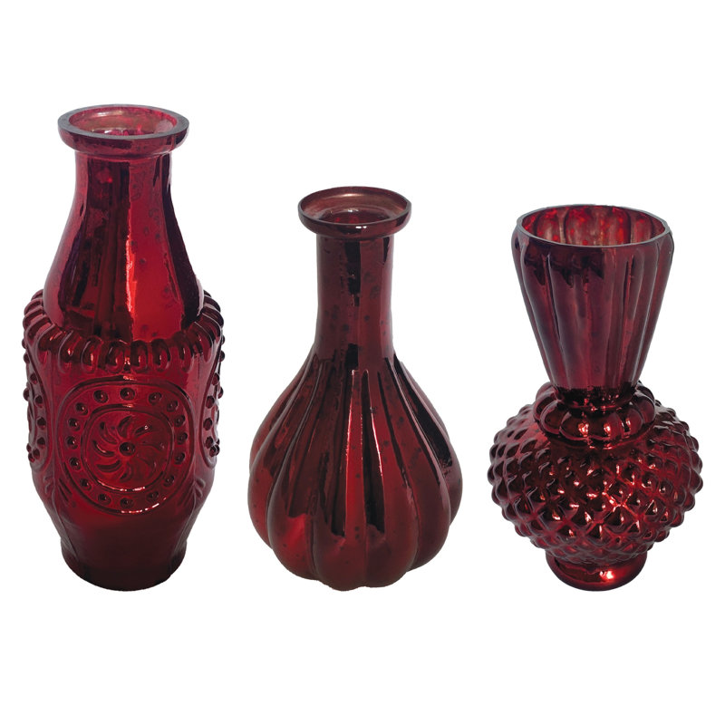 Vase en verre au mercure embossé