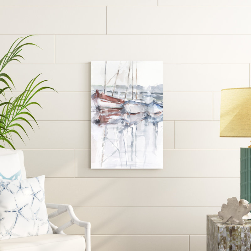 Watercolor Harbor Study II, H 30 po x l 20 po x P 1,25 po