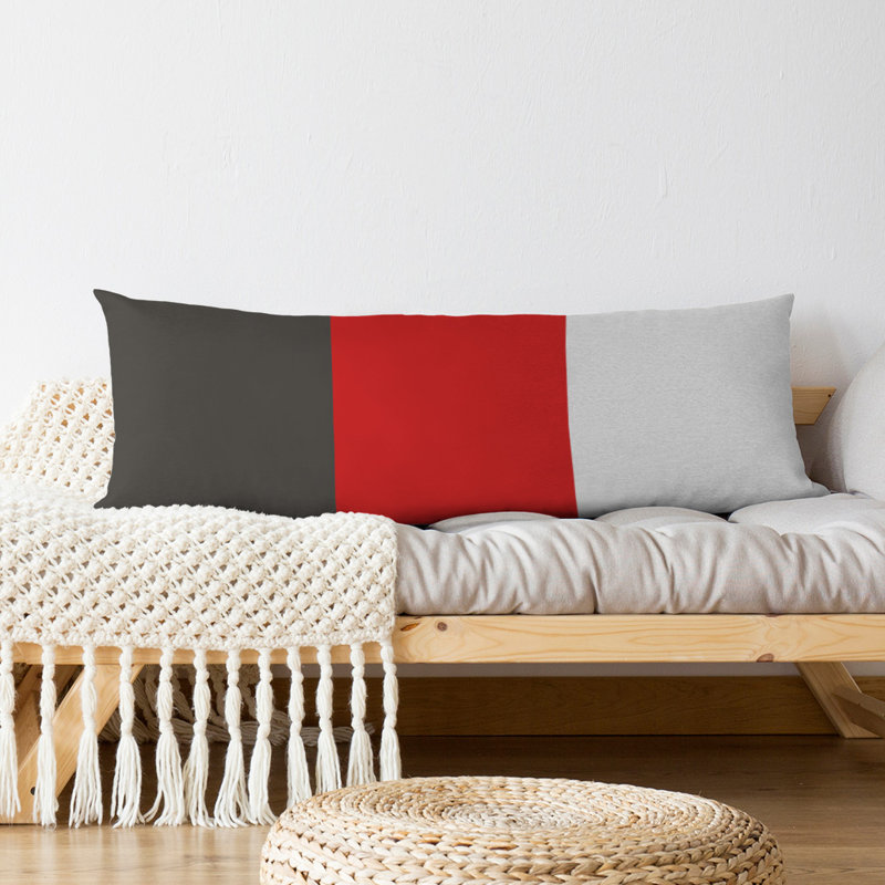 Polyester Medium Pillow, Black/Red/Silver, Tampa Bay Football 
