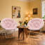 Chaises de salle à manger rembourrées rondes, chaises pliantes Papasan, chaises de lecture pour la chambre à coucher-101920691-95209940