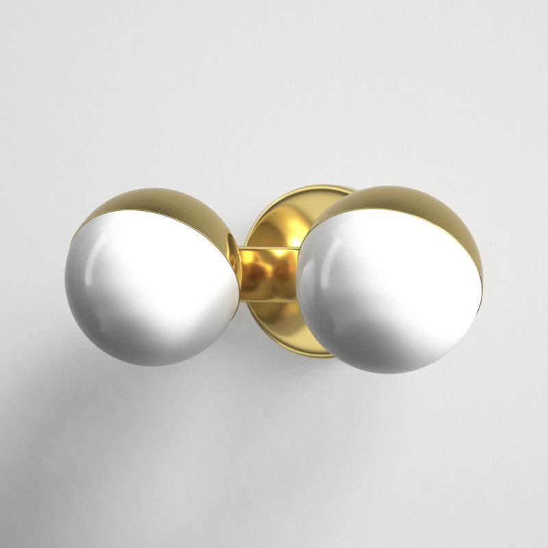 Toffee 2 - Light Dimmable Vanity Light, Aged Brass