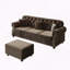 Velours Chesterfield canapé garniture cloutée capitonnée-1217001429