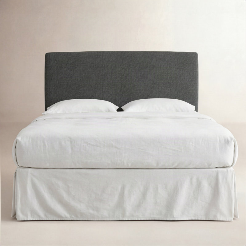 Marquise Upholstered Headboard, King, Milsap Navy Sustain Tweed