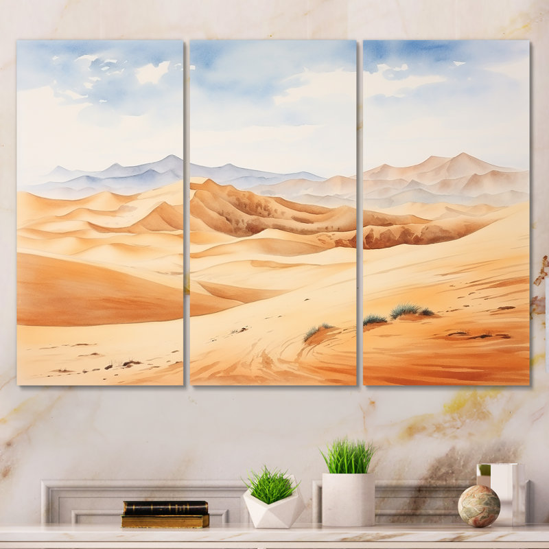 Paysage désertique de dunes de sable en Afrique III - Désert, art mural, Toile tendue, H 28 po x l 36 po x P 1 po