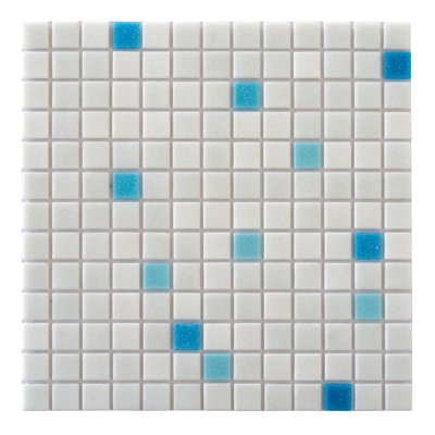 Carreau de mosaïque en verre 0,8 po x 0,8 po Mingles