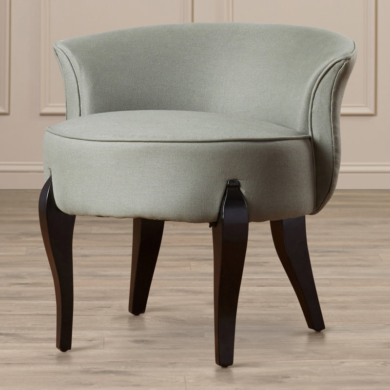 Coumas Solid Wood Accent Stool, Sea Mist
