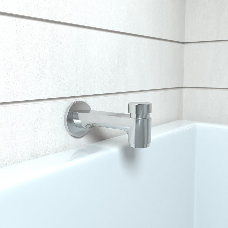 Garniture de bec de baignoire murale avec inverseur Metris S, Chrome