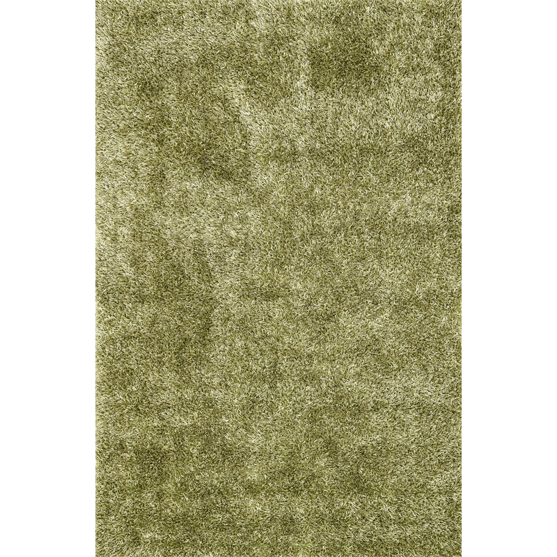 Tapis de zone verte touffeté à la main Worrell, Rectangle 3 pi 6 po x 5 pi 6 po