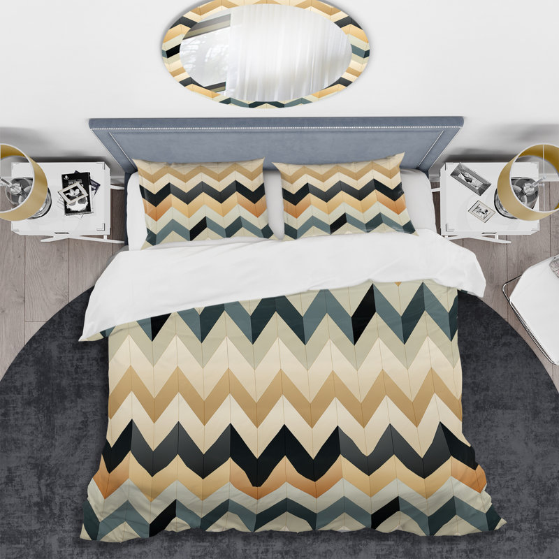 Ensemble de housse de couette en microfibre ivoire Boho Accents, Housse de couette simple + 1 taie décorative stan