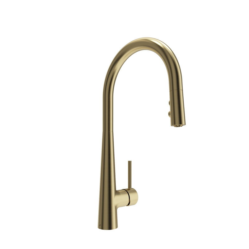 Robinet de cuisine rétractable Lugan 2.0, Or brossé