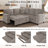 81" L-Shaped Upholstered Chenille Pull Out Sofa Bed Sectional with Underseat Storage & USB Ports-1733727129