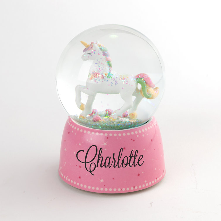 Personalised Unicorn Glitter Snow Globe Baby's 1st Christmas First Xmas  Glitter Globe Birthday Gift Christmas Gift 