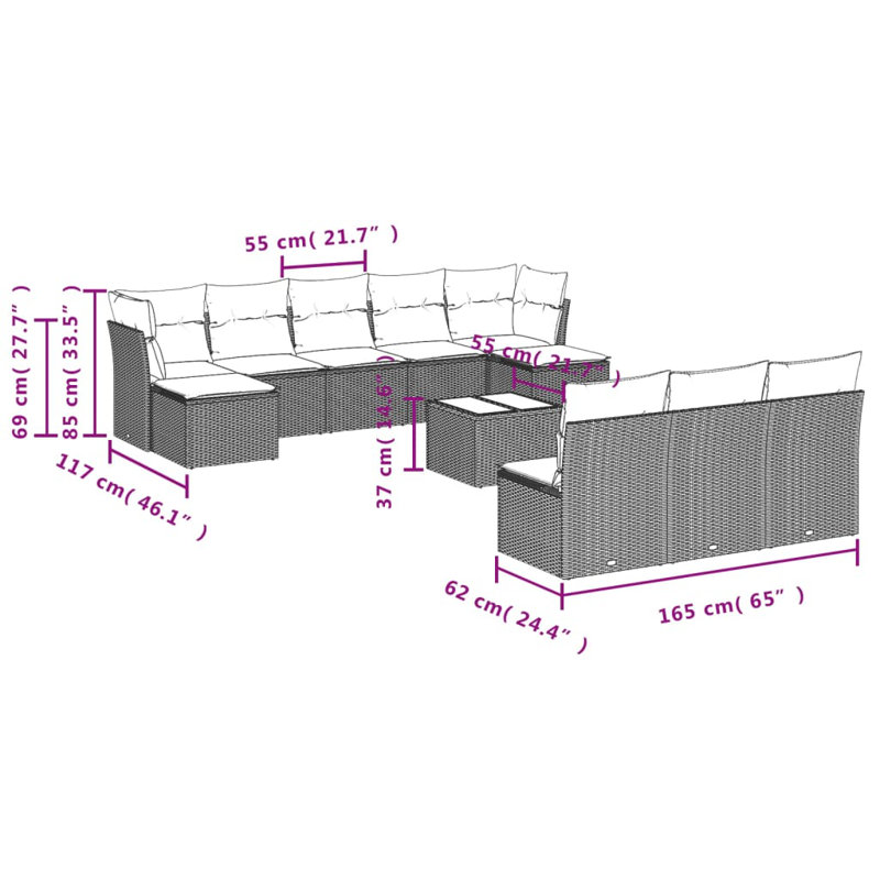 Vidaxl Garden Sofa Set
