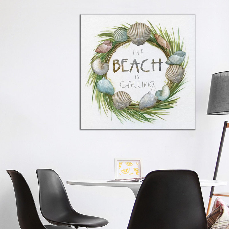 Beach Is Calling by Nan - Print on Canvas, 66.04 cm H x 66.04 cm W x 3.175 cm D, Wrapped Canvas