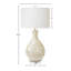 Lampe de table haute en MDF 34,5 po La Pearla, crème