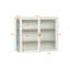 Armoire murale moderne 27,56 po à deux portes en verre avec rangement à trois niveaux pour le hall d'entrée, salle de bain, noir-106943086