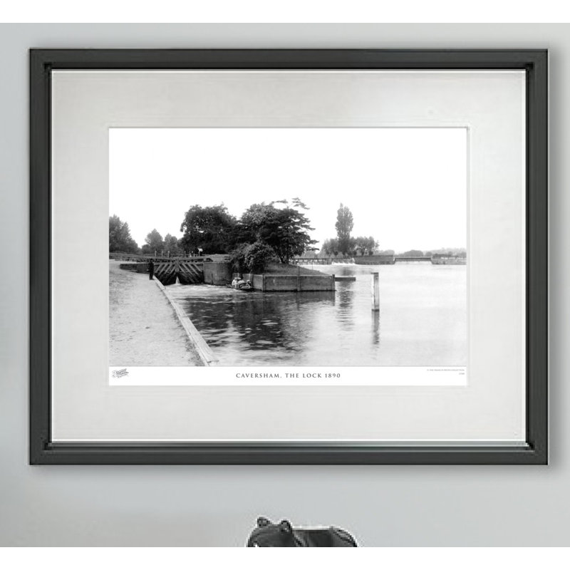 Caversham, The Lock 1890 - Single Picture Frame Print, 45cm H X 60cm W x 2cm D