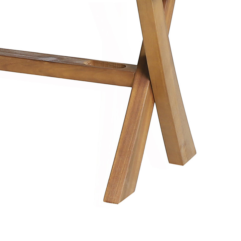 X-Cross Frame Bench, Rope Weave Design Patio Bench