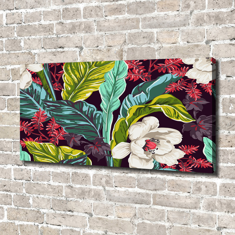 Tropical Flowers - Wrapped Canvas Print