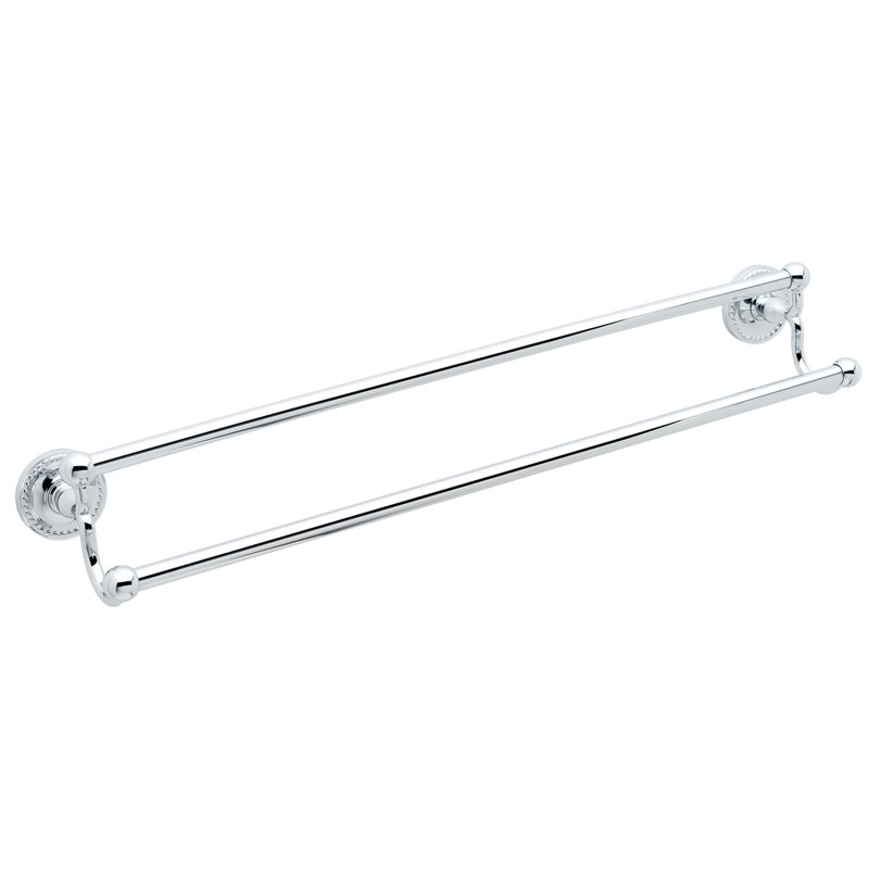Canterbury Double 24" Towel Bar, Polished Chrome