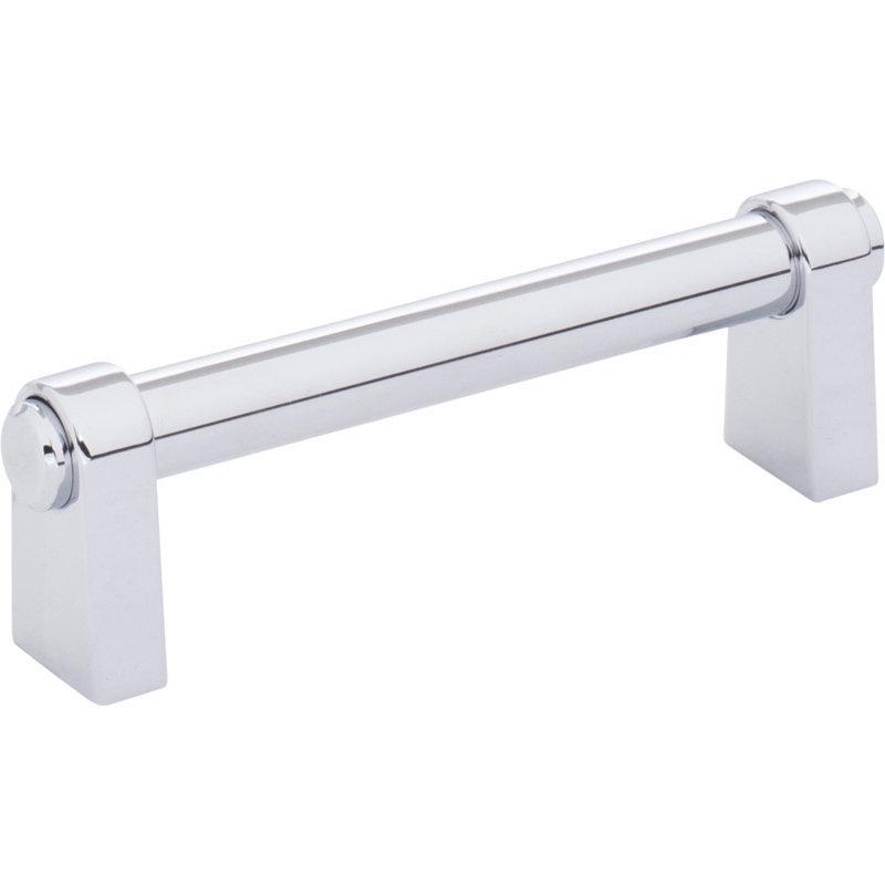 Lawrence Bar Pull, Polished Chrome, 3 3/4" Center To Center